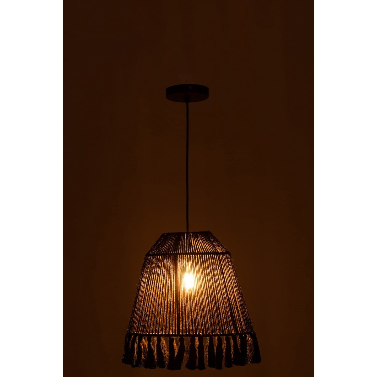 J-Line J-Line hanglamp Celia - jute - zwart - small