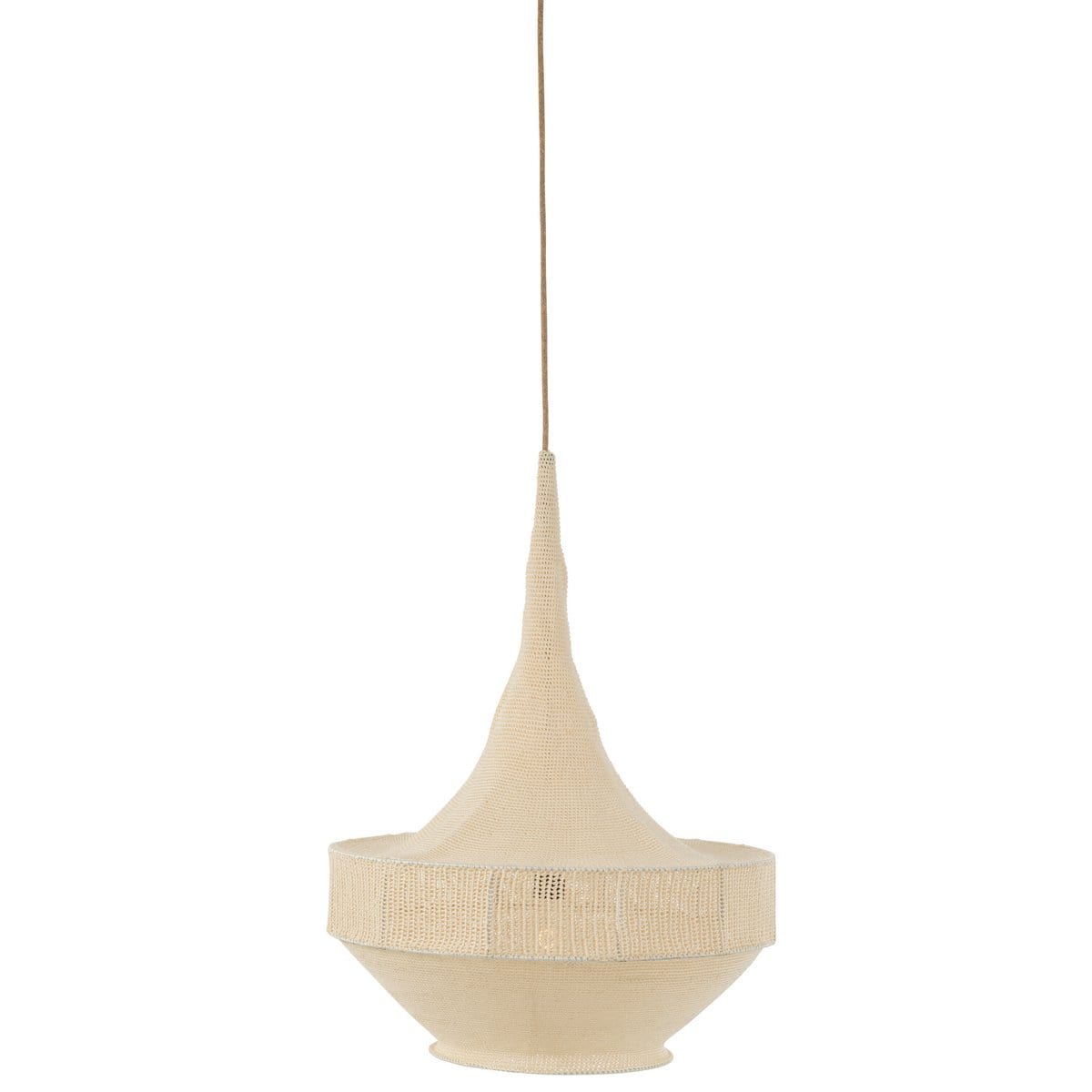 J-Line J-Line Hanglamp Handgebreid Beige Large