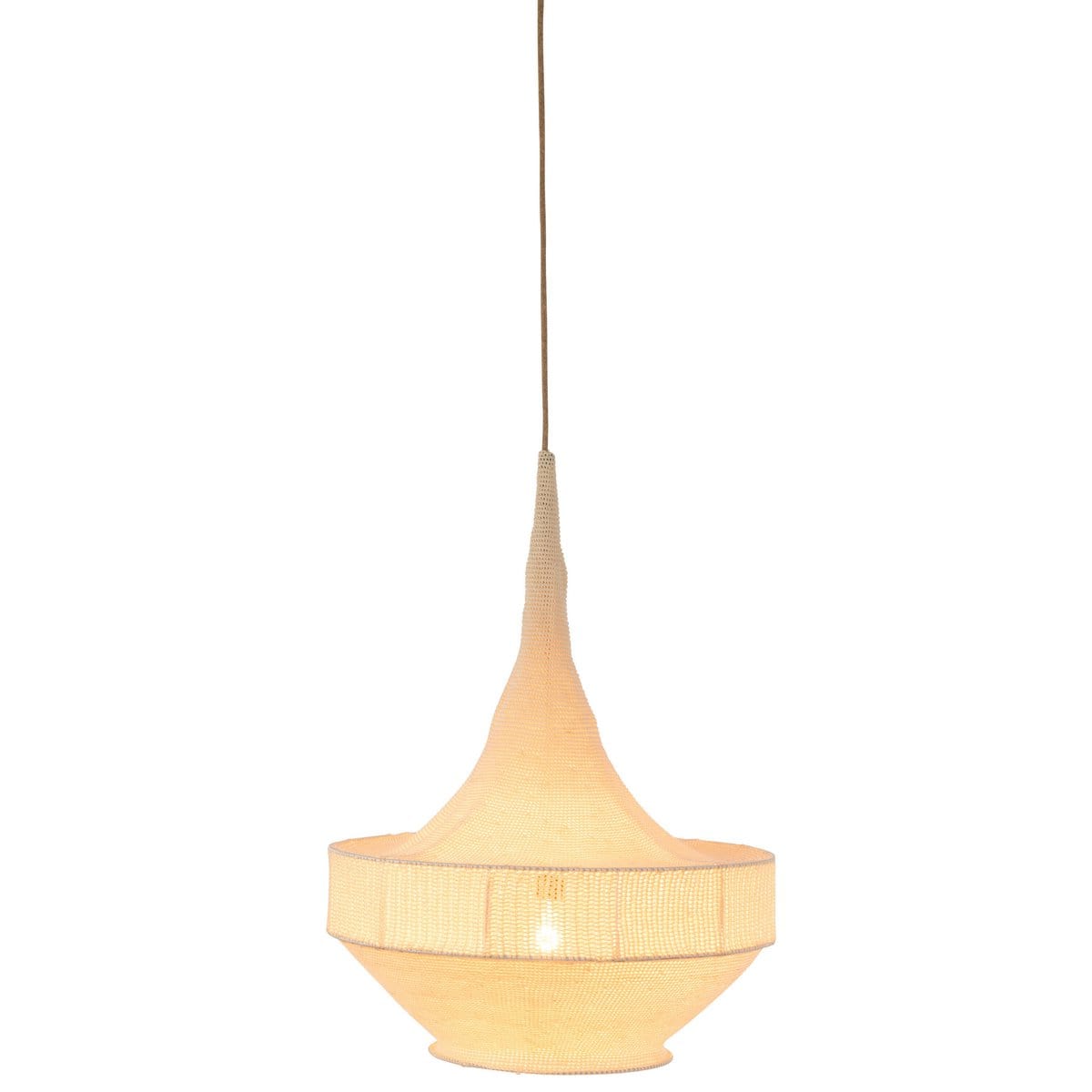 J-Line J-Line Hanglamp Handgebreid Beige Large