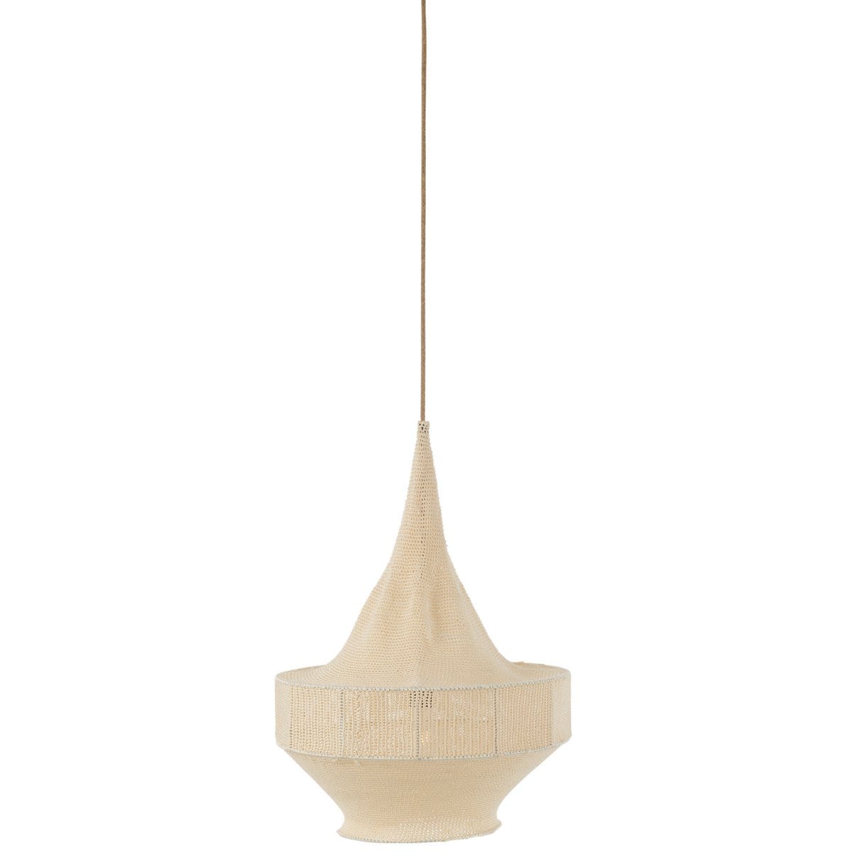 J-Line J-Line Hanglamp Handgebreid Beige Small