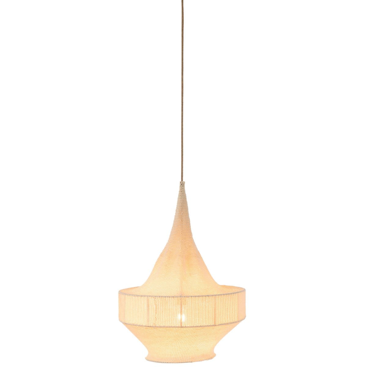 J-Line J-Line Hanglamp Handgebreid Beige Small