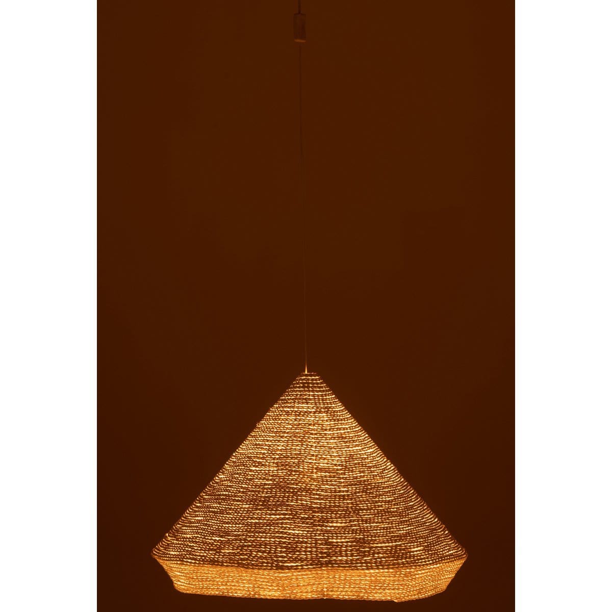 J-Line J-Line hanglamp Konisch Raffia - wit - large