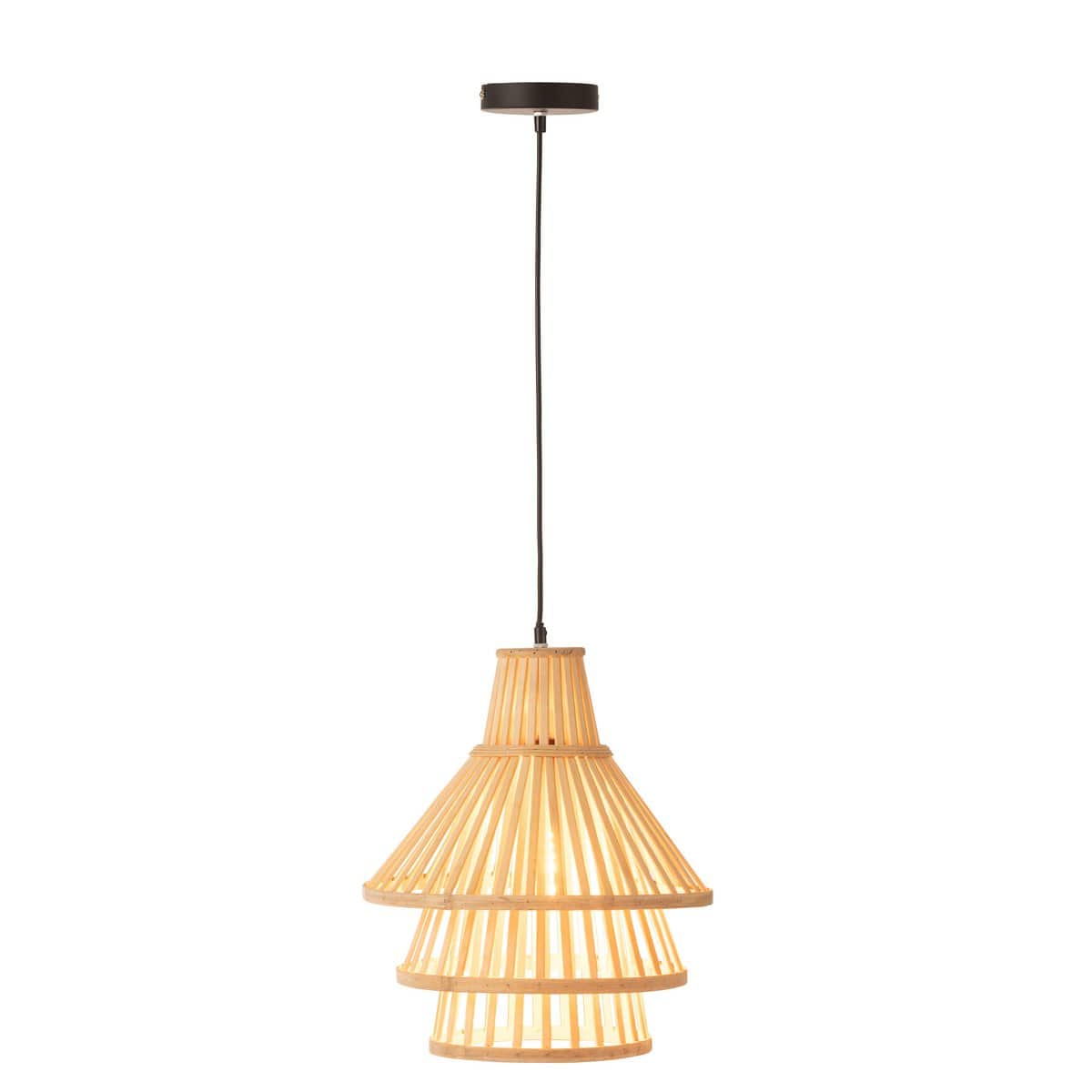 J-Line J-Line hanglamp Lagen - bamboe - naturel - medium