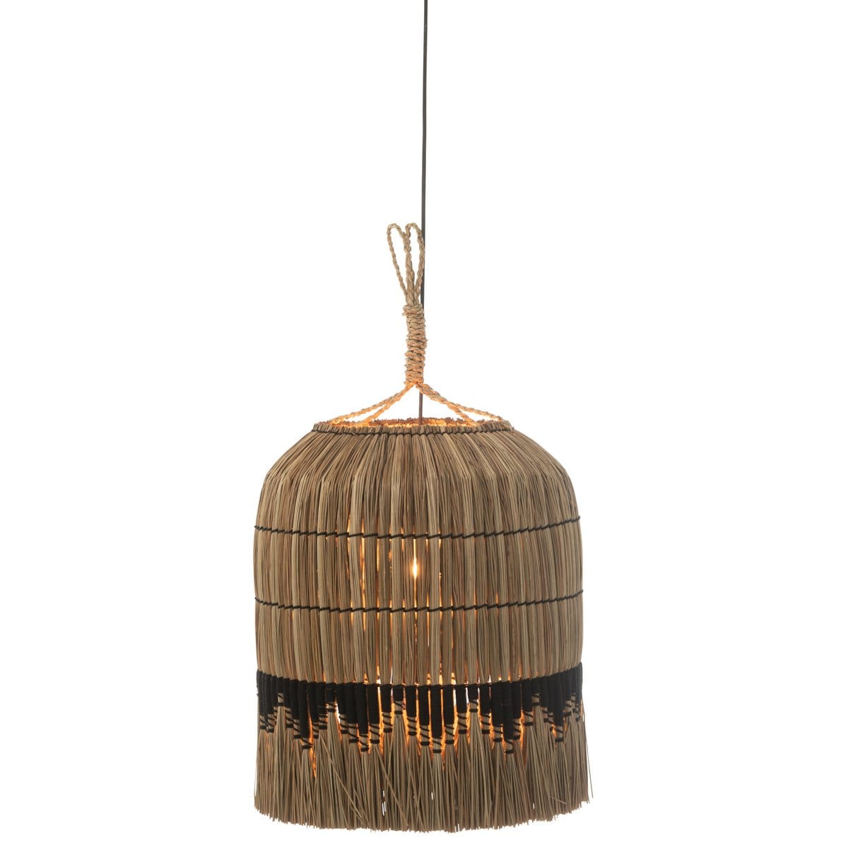 J-Line J-Line hanglamp Motief - gras - naturel/zwart