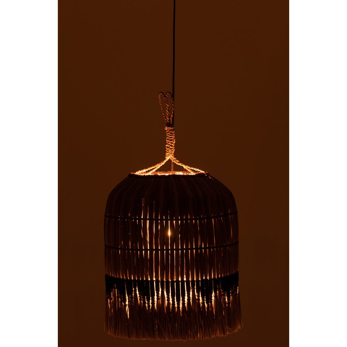 J-Line J-Line hanglamp Motief - gras - naturel/zwart