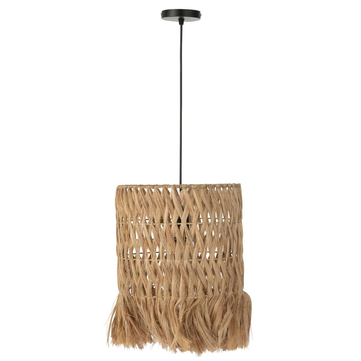 J-Line J-Line hanglamp Rond - bananenbladeren - naturel