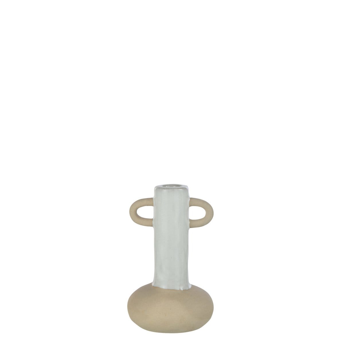 J-Line J-Line kaarsenhouder Handvaten - porselein - wit/beige