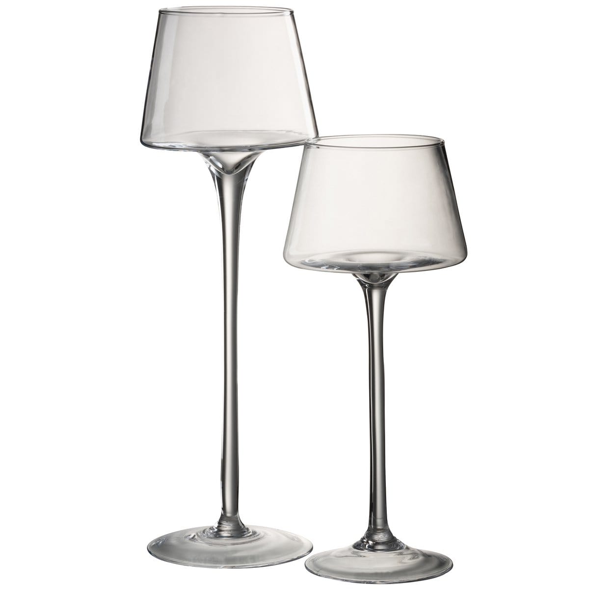 J-Line J-Line Kaarshouder Op Voet Conisch Glas Transparant Medium