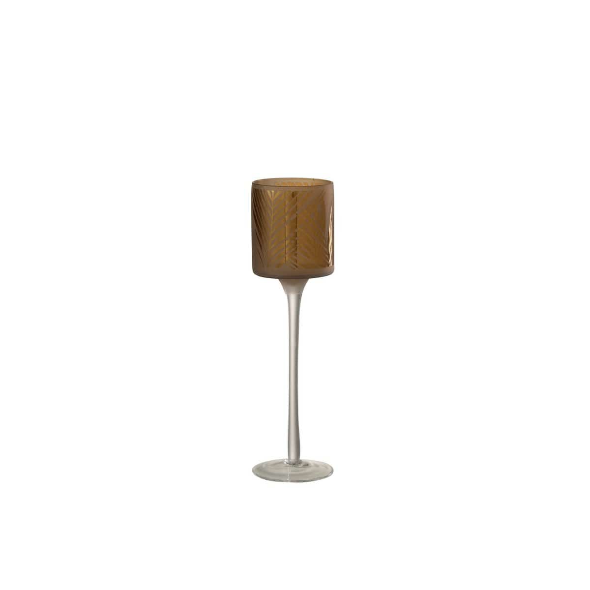 J-Line J-Line kaarshouder op voet Safari - glas - beige - small