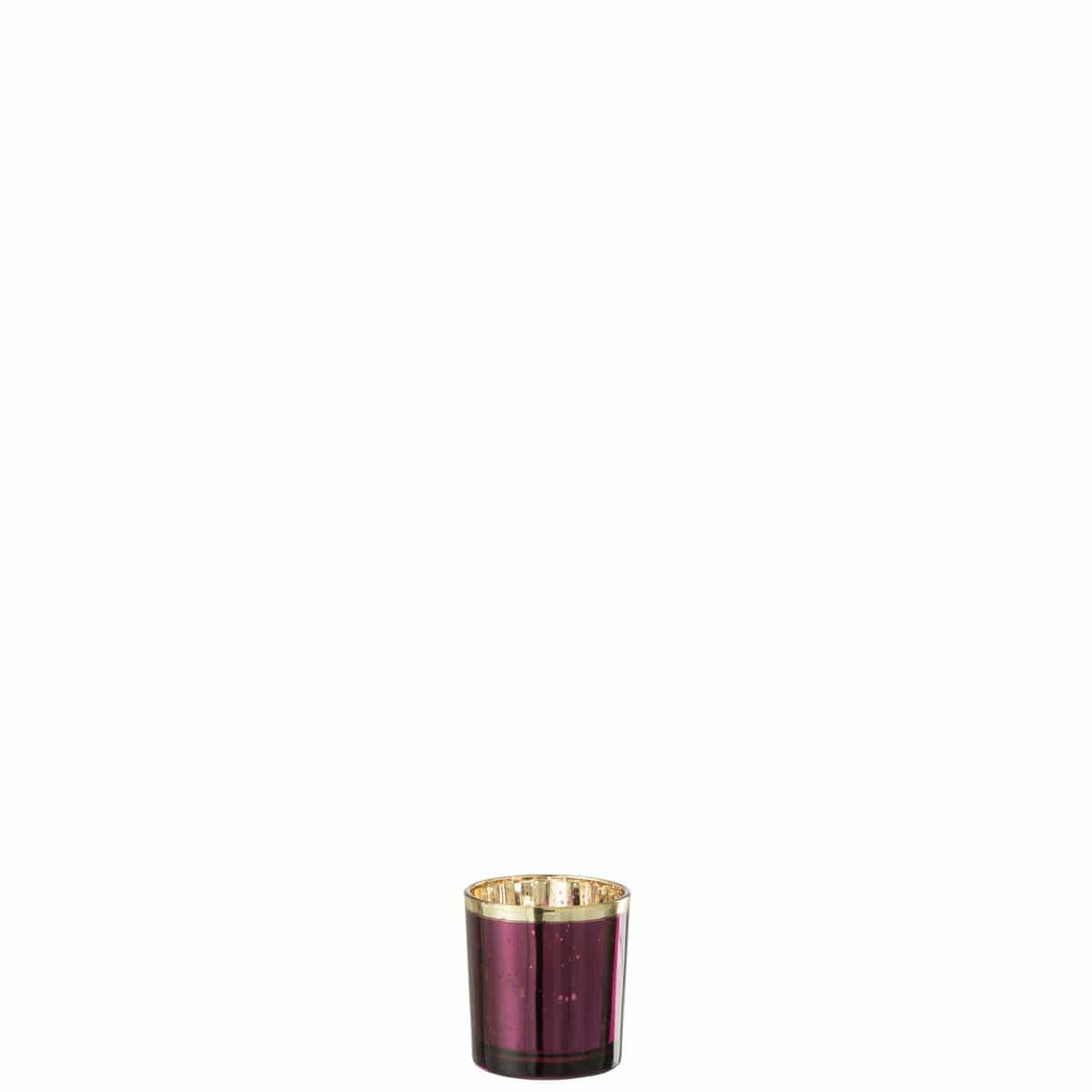 J-Line J-Line kaarshouder Rand - glas - bordeaux/goud - small - 6 stuks