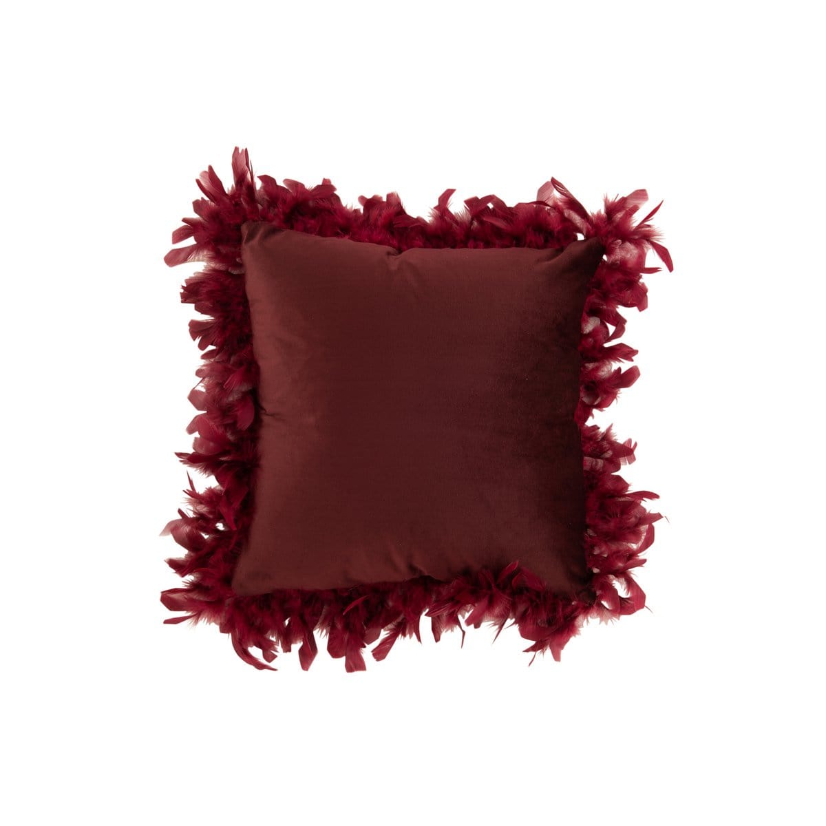 J-Line J-Line kussen Pluimen - polyester - bordeaux