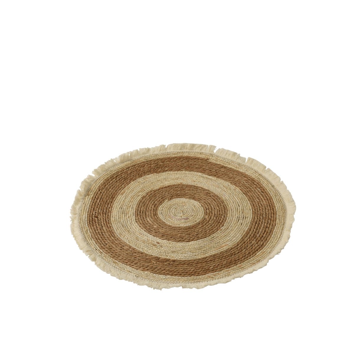 J-Line J-Line Kwastjesband mat - vloerkleed - jute - beige/ bruin - S