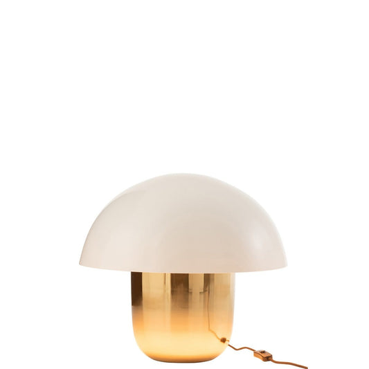 J-Line J-Line lamp Paddenstoel - ijzer - wit/goud - large