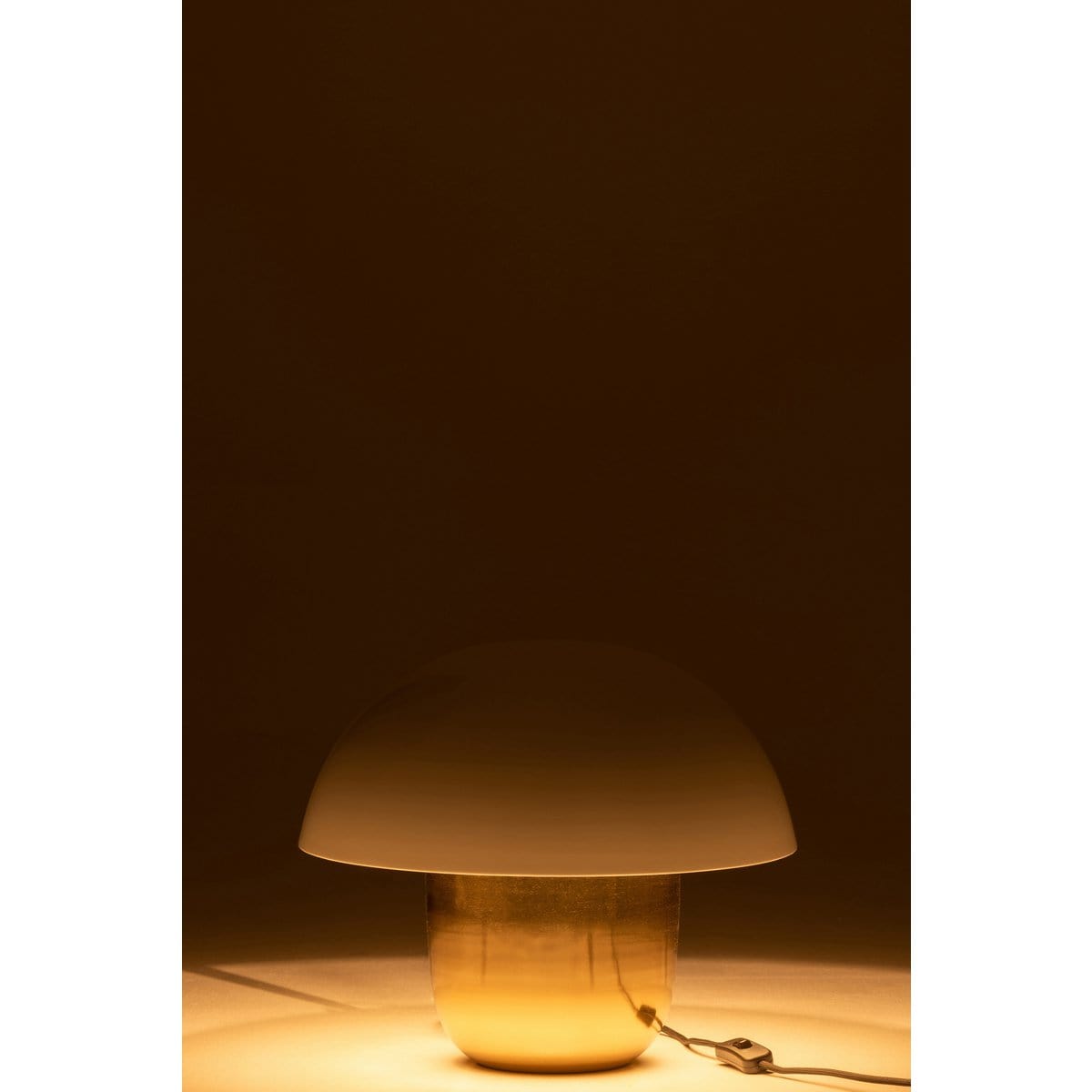 J-Line J-Line lamp Paddenstoel - ijzer - wit/goud - small