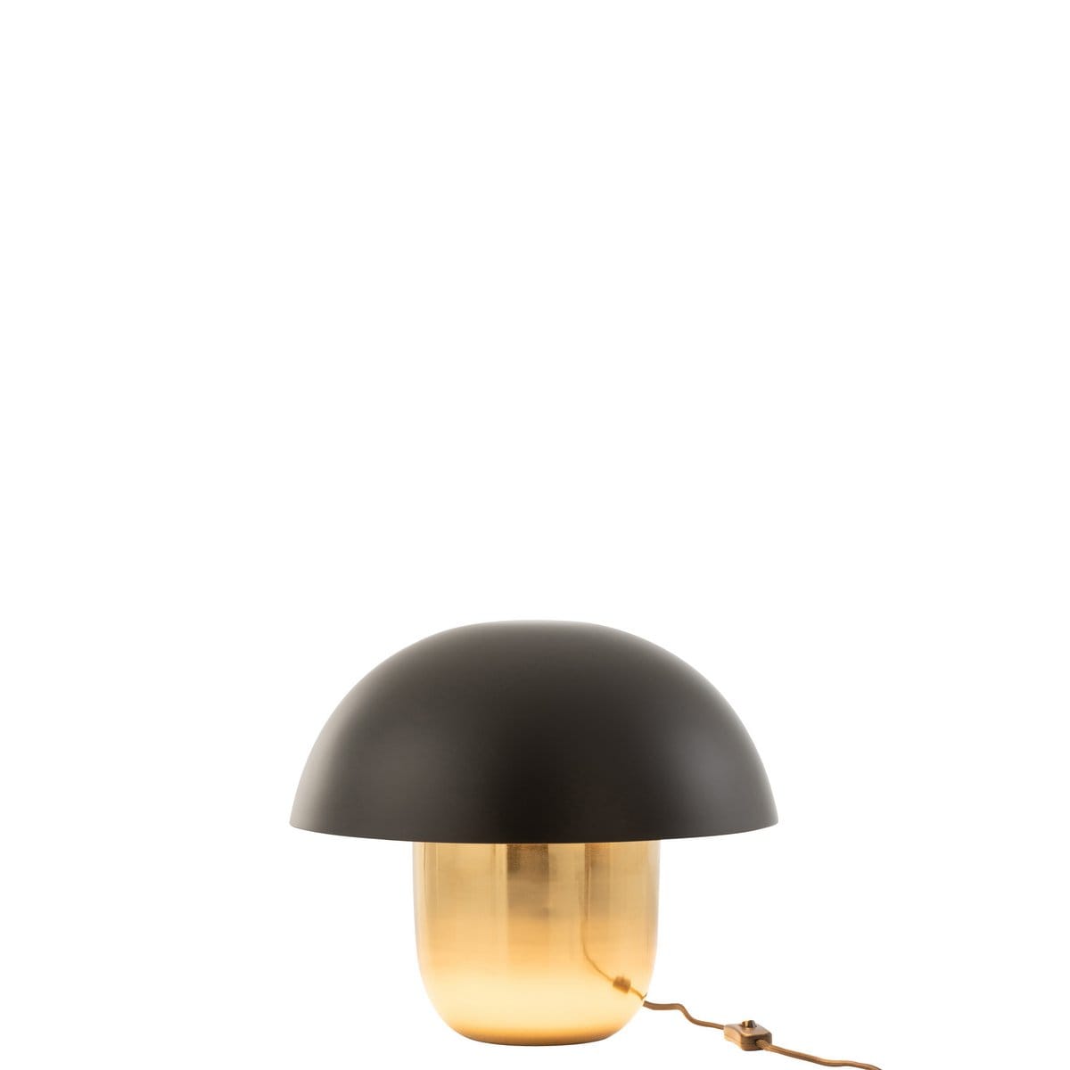 J-Line J-Line lamp Paddenstoel - ijzer - zwart/goud - small