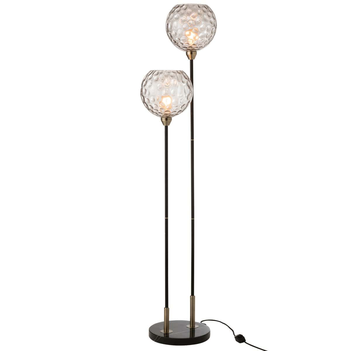 J-Line J-Line lamp Staand Bollie - steen/marmer - zwart