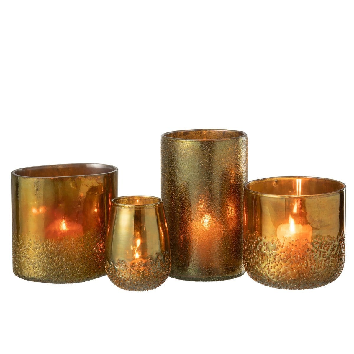 J-Line J-Line lantaarnspiegel - glas - goud - extra groot