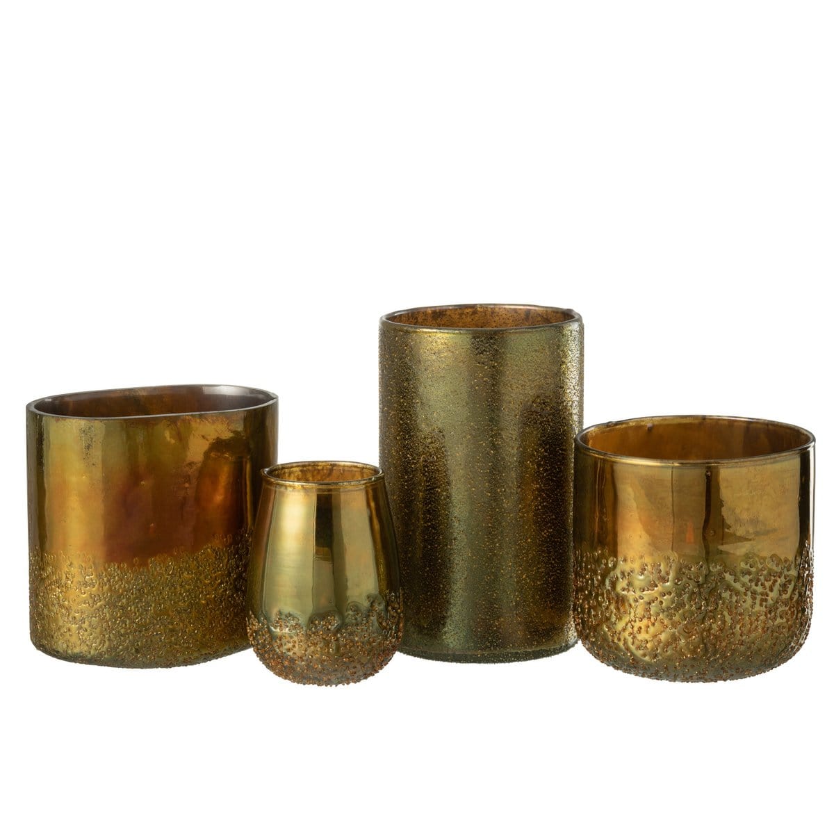 J-Line J-Line lantaarnspiegel - glas - goud - extra groot