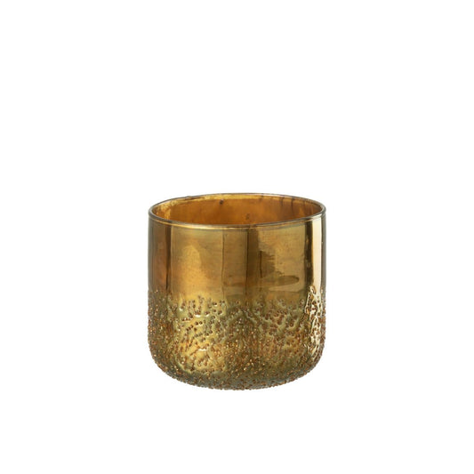 J-Line J-Line lantaarnspiegel - glas - goud - medium