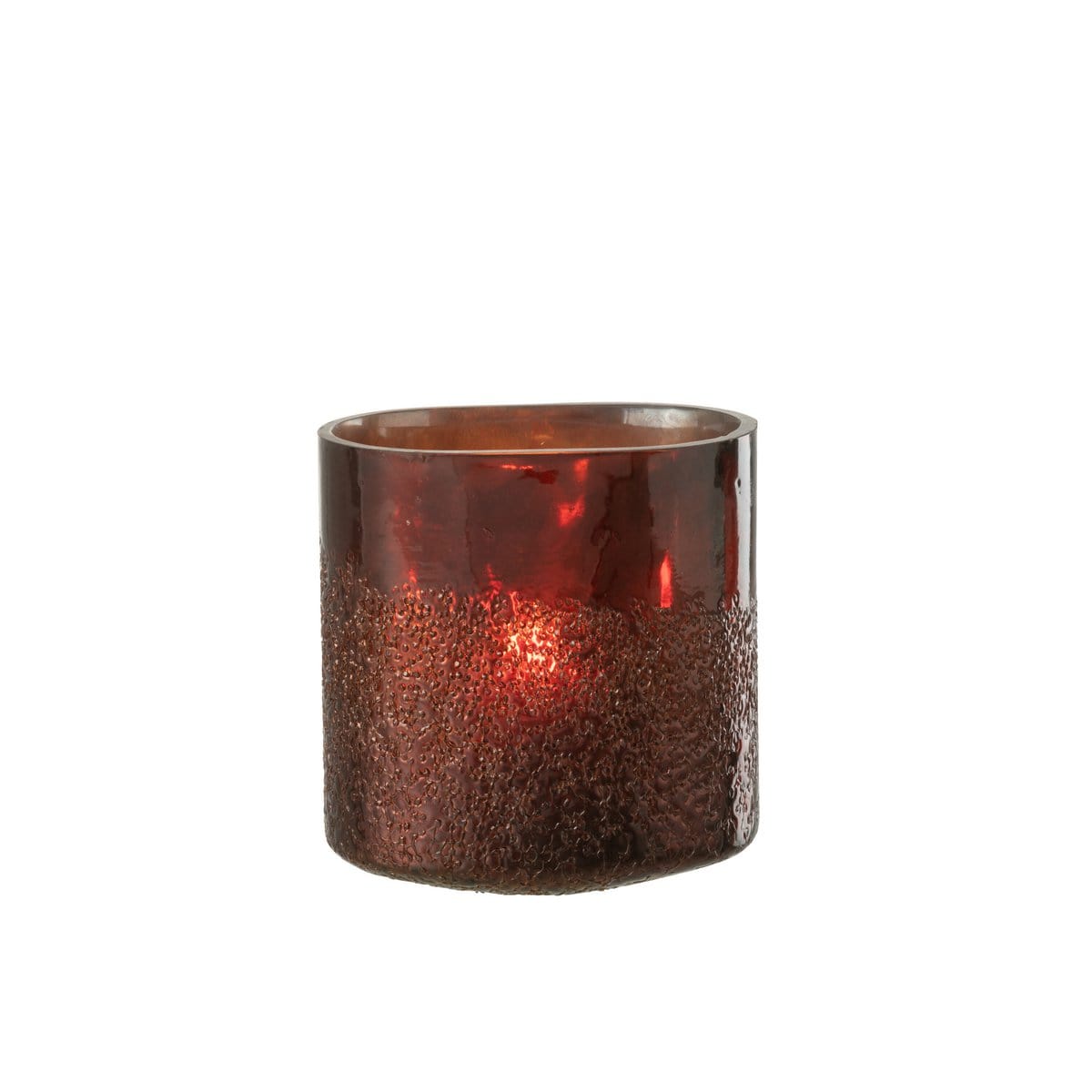 J-Line J-Line lantaarnspiegel - glas - koper/rood - extra groot