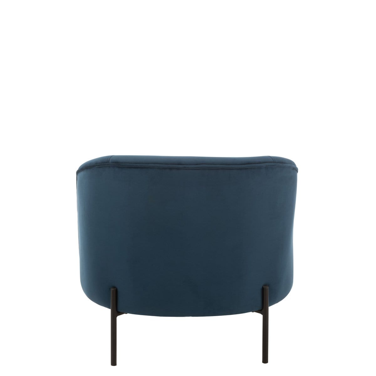 J-Line J-Line Lounge Stoel Rond Textiel/Metaal Blauw