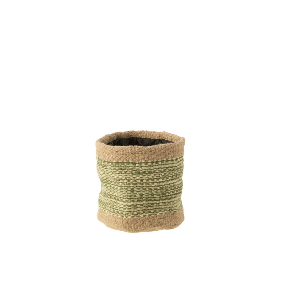 J-Line J-Line mand Rond + Band - jute - naturel/groen - medium - 2 stuks