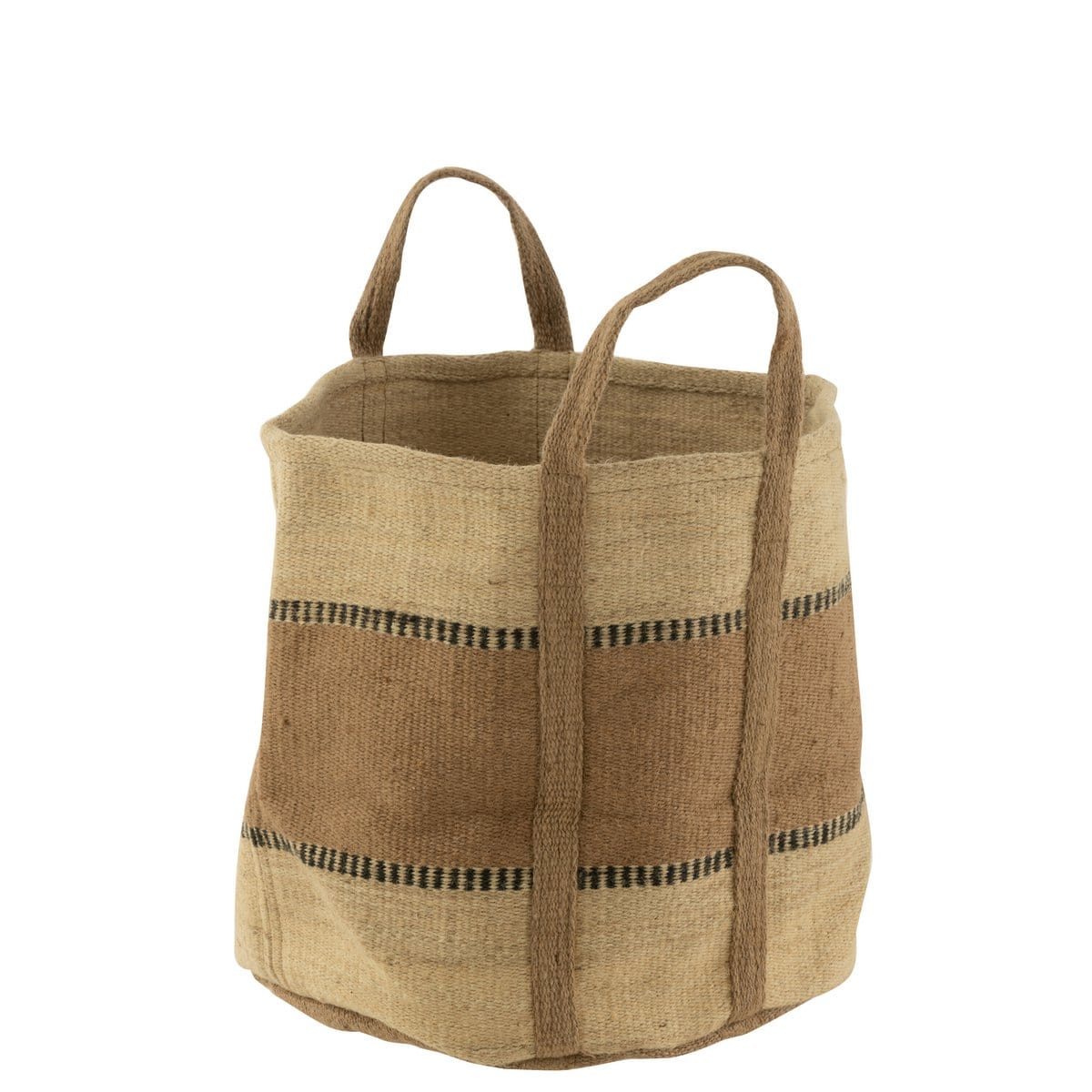 J-Line J-Line mand Rond Handvaten - jute - naturel/beige