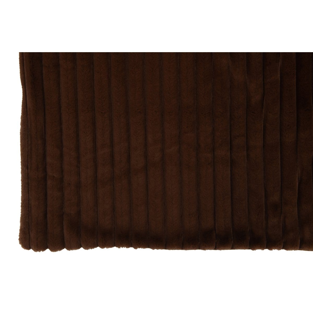 J-Line J-Line Plaid corduroy - polyester - chocolade - 180 x 130 cm