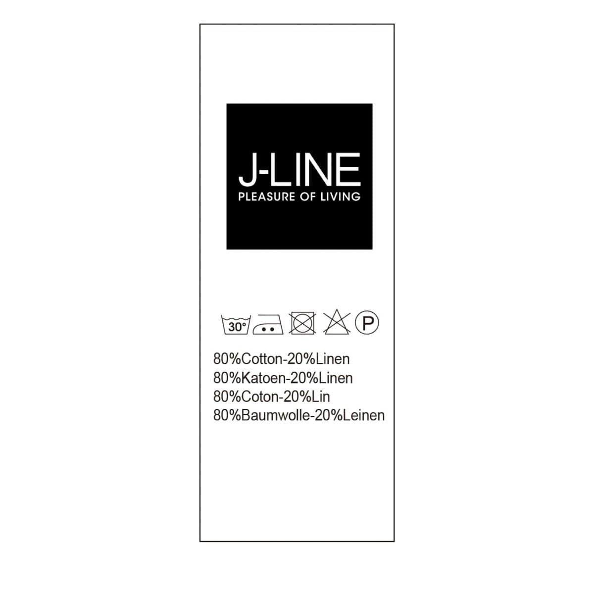 J-Line J-Line Plaid - linnen - blauwgrijs - 35 x 27 cm