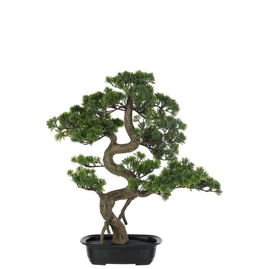 J-Line J-Line plant Podocarpus Bonsai - kunststof - groen - large