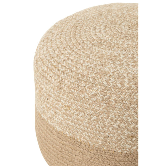 J-Line J-Line Poef Miami Streep Outdoor Polyester Naturel/Wit