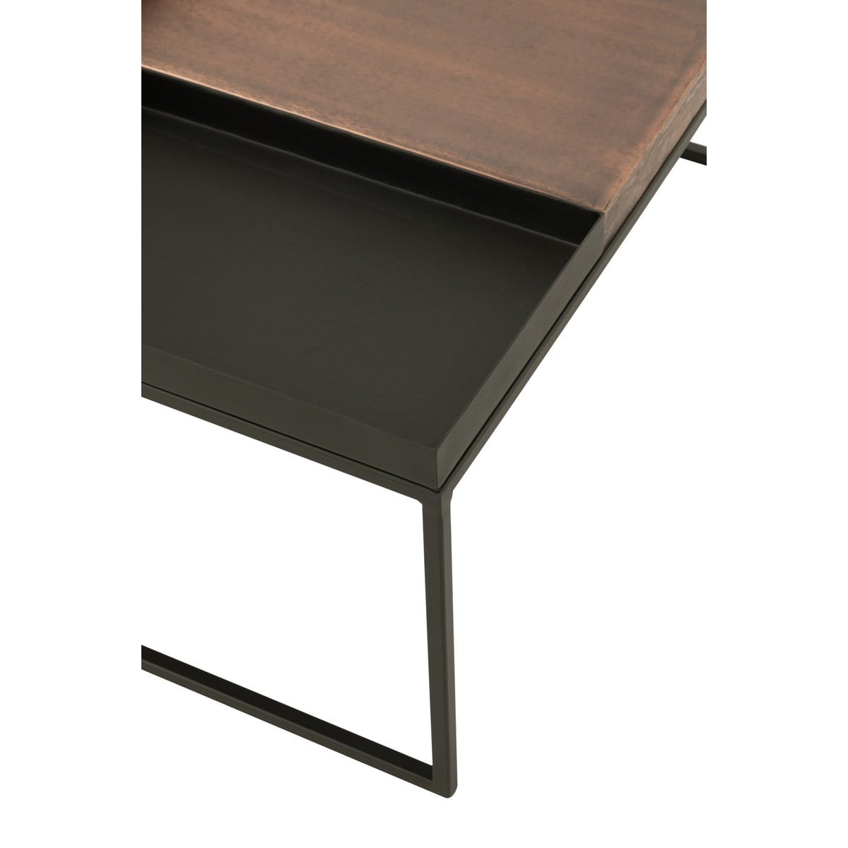 J-Line J-Line salontafel - metaal - brons/zwart - set van 2