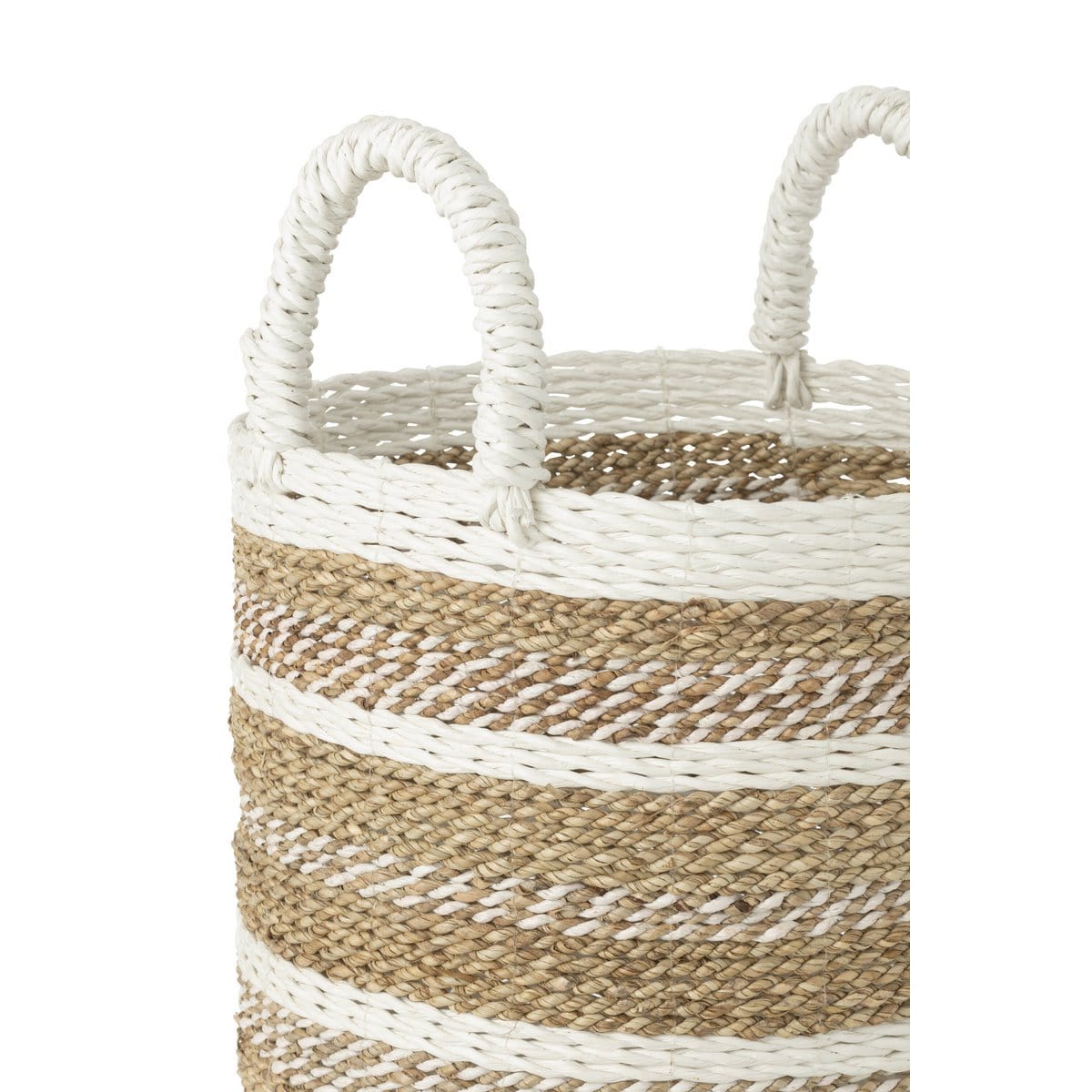 J-Line J-Line Set Van Drie Manden Caro Raffia Wit/Naturel