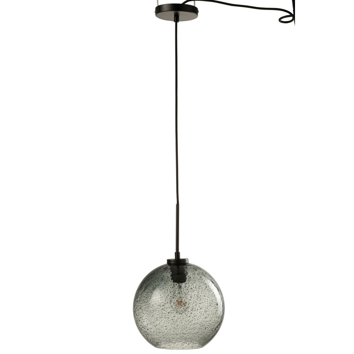 J-Line J-Line Spikkel Bol hanglamp - glas - grijs - L