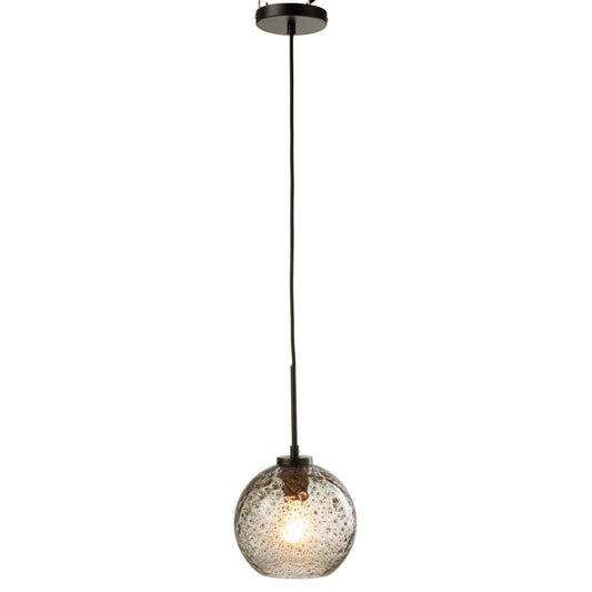 J-Line J-Line Spikkel Bol hanglamp - glas - grijs - S