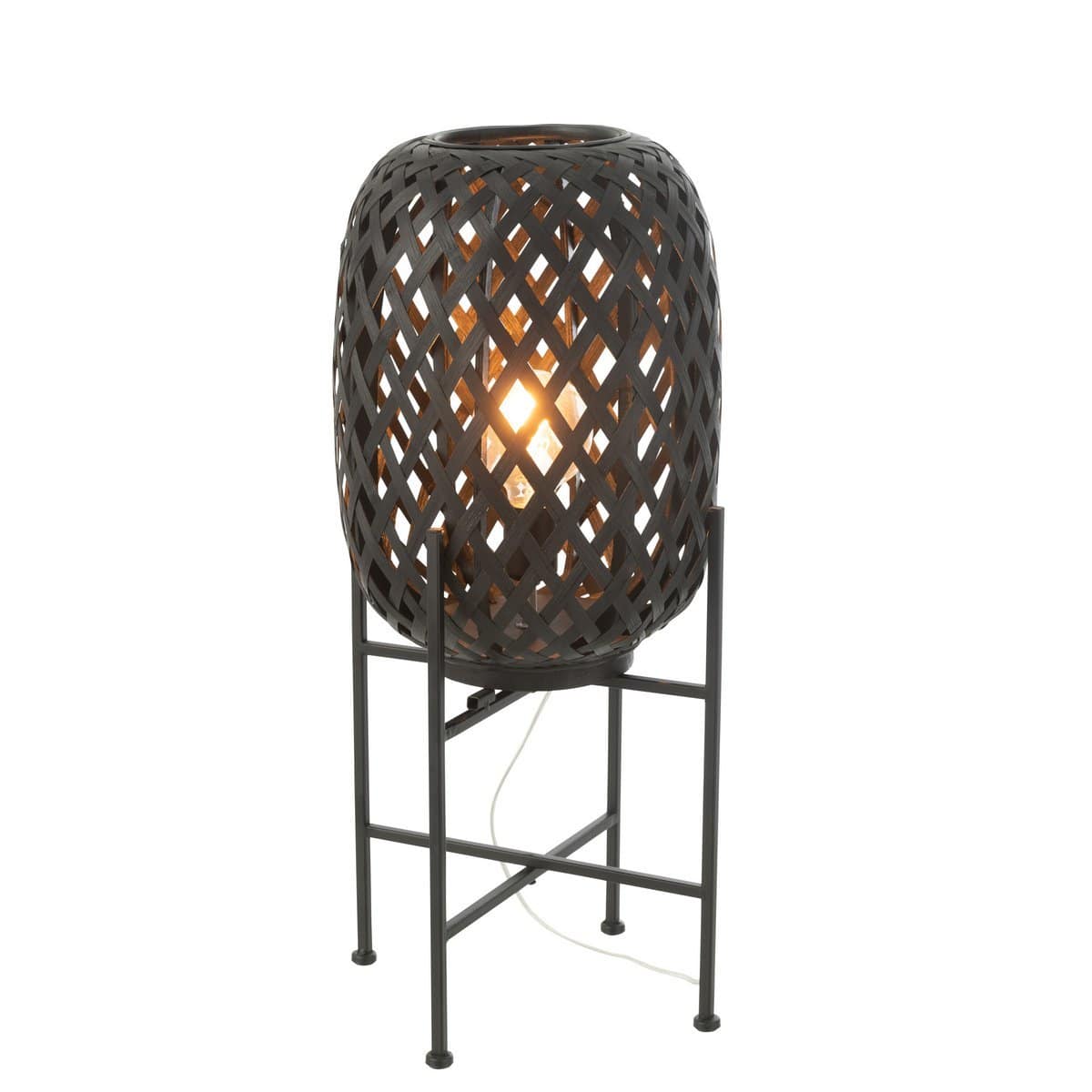 J-Line J-Line Staande lamp - hout - zwart