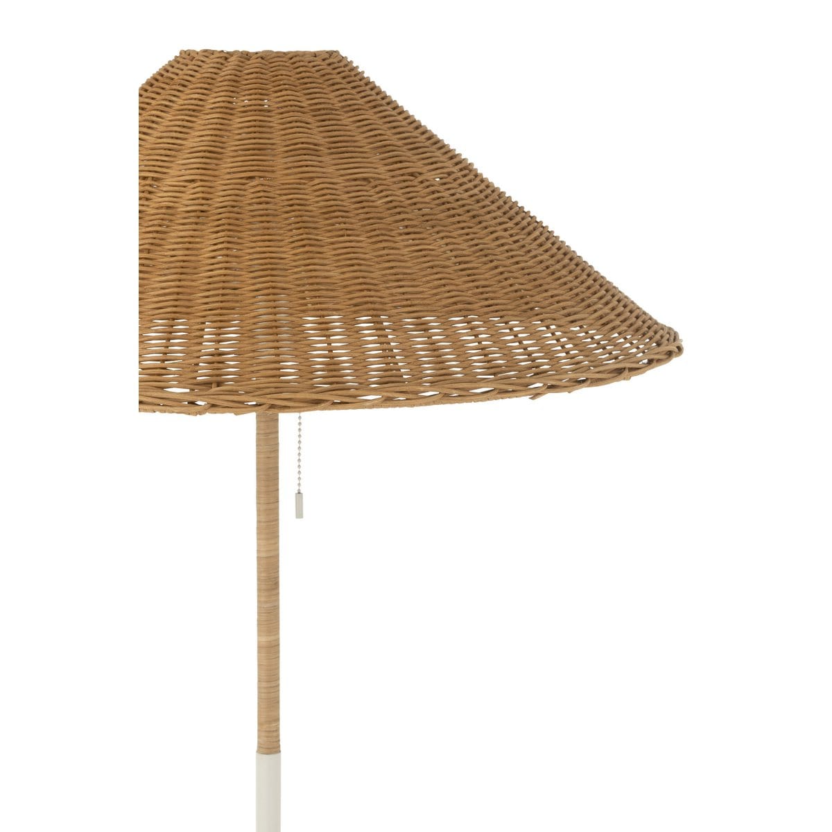 J-Line J-Line staande Lamp - metaal/rotan - wit/naturel