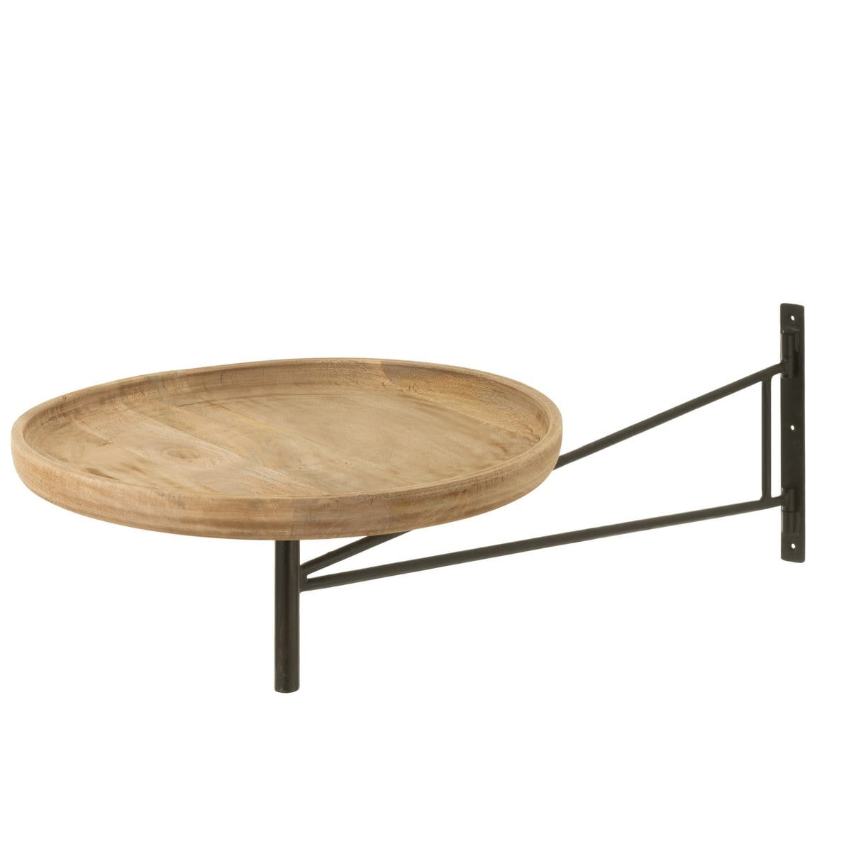 J-Line J-Line Tafel Muur Draaiend Rond Hout/Metaal Naturel