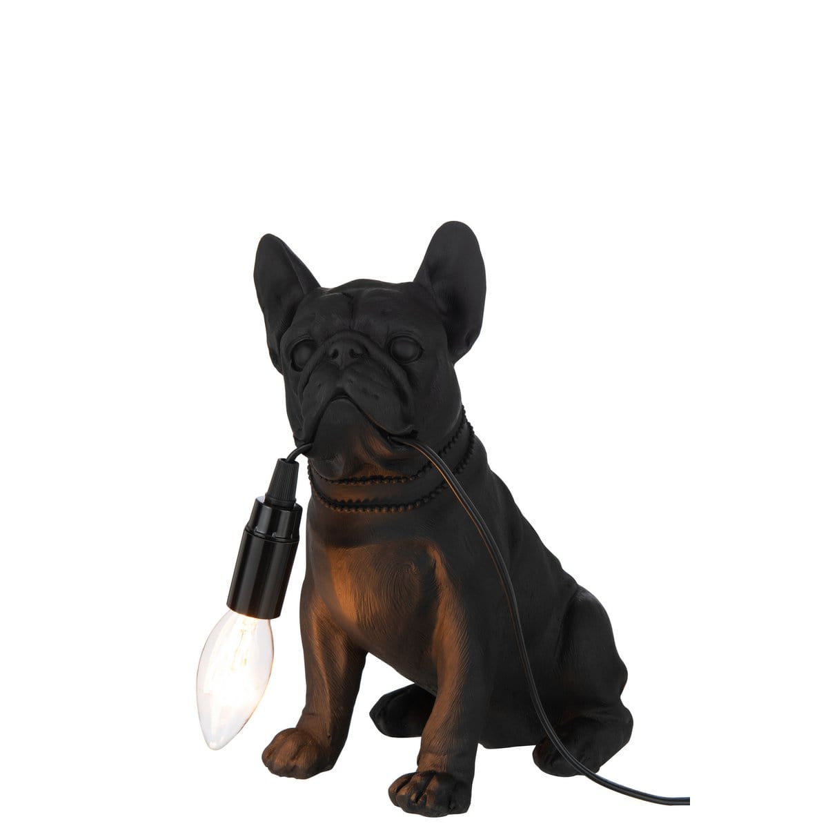 J-Line J-Line tafellamp Bulldog - polyresin - zwart