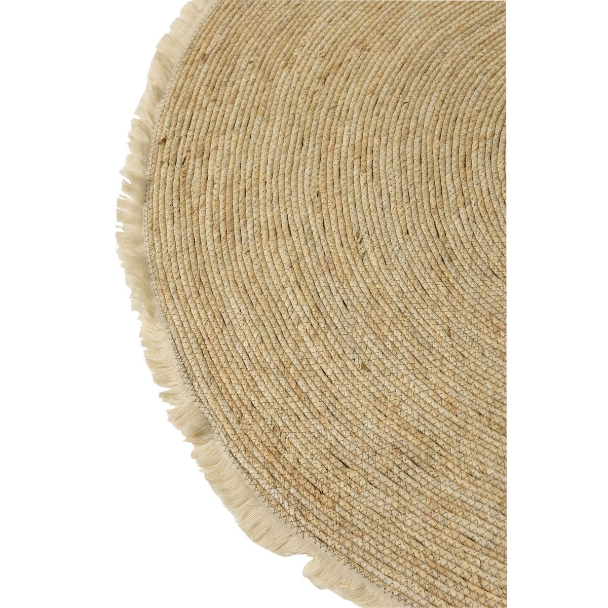 J-Line J-Line tapijt Kwastjesband - jute/katoen - beige/wit