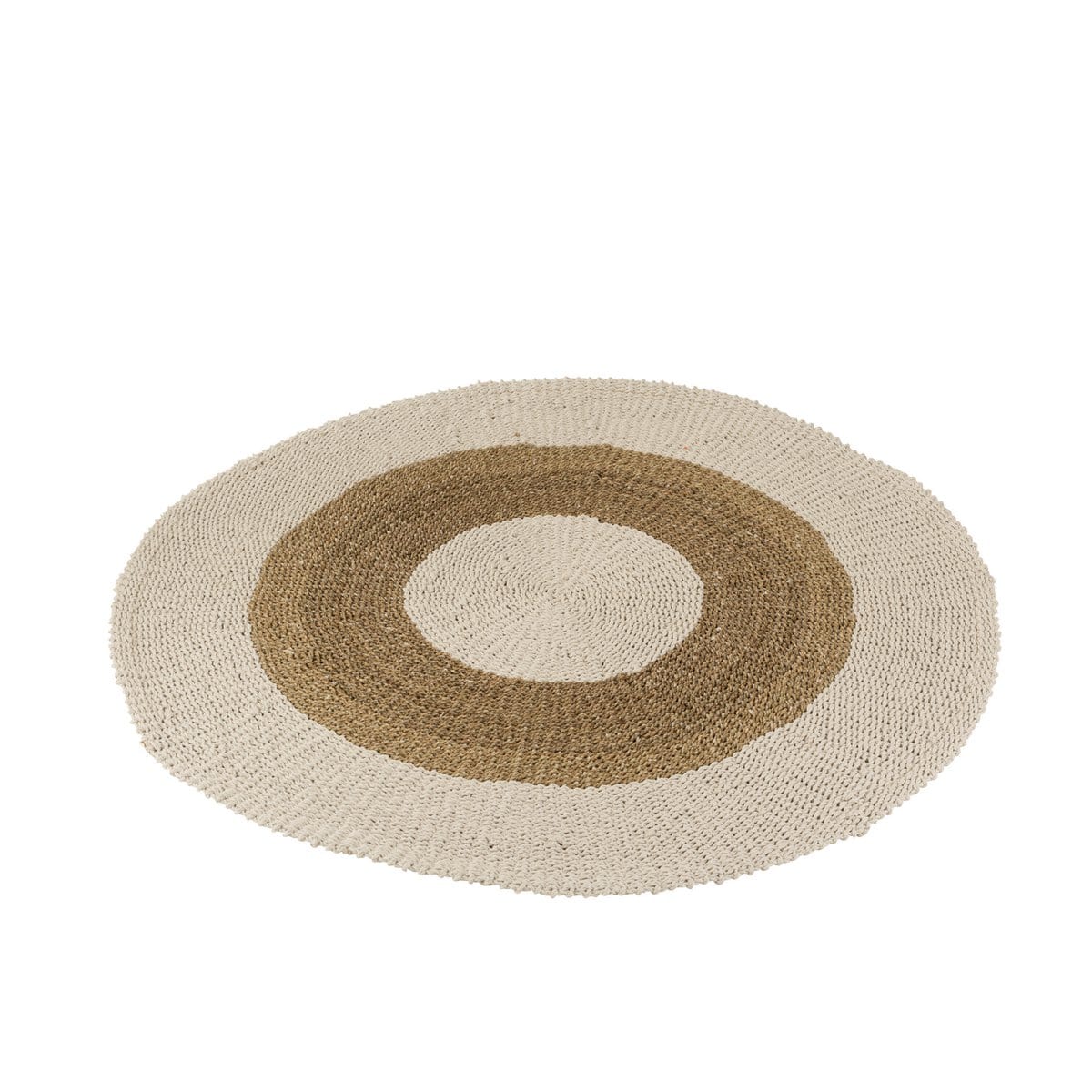 J-Line J-line tapijt Rond - zeegras - wit/naturel - medium