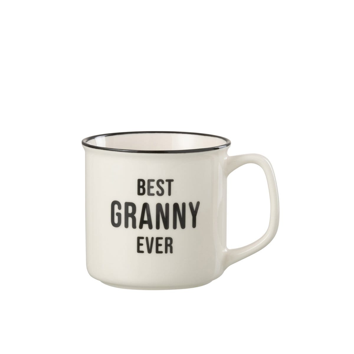 J-Line J-Line Tas Bericht Best Granny Porselein Wit / Zwart