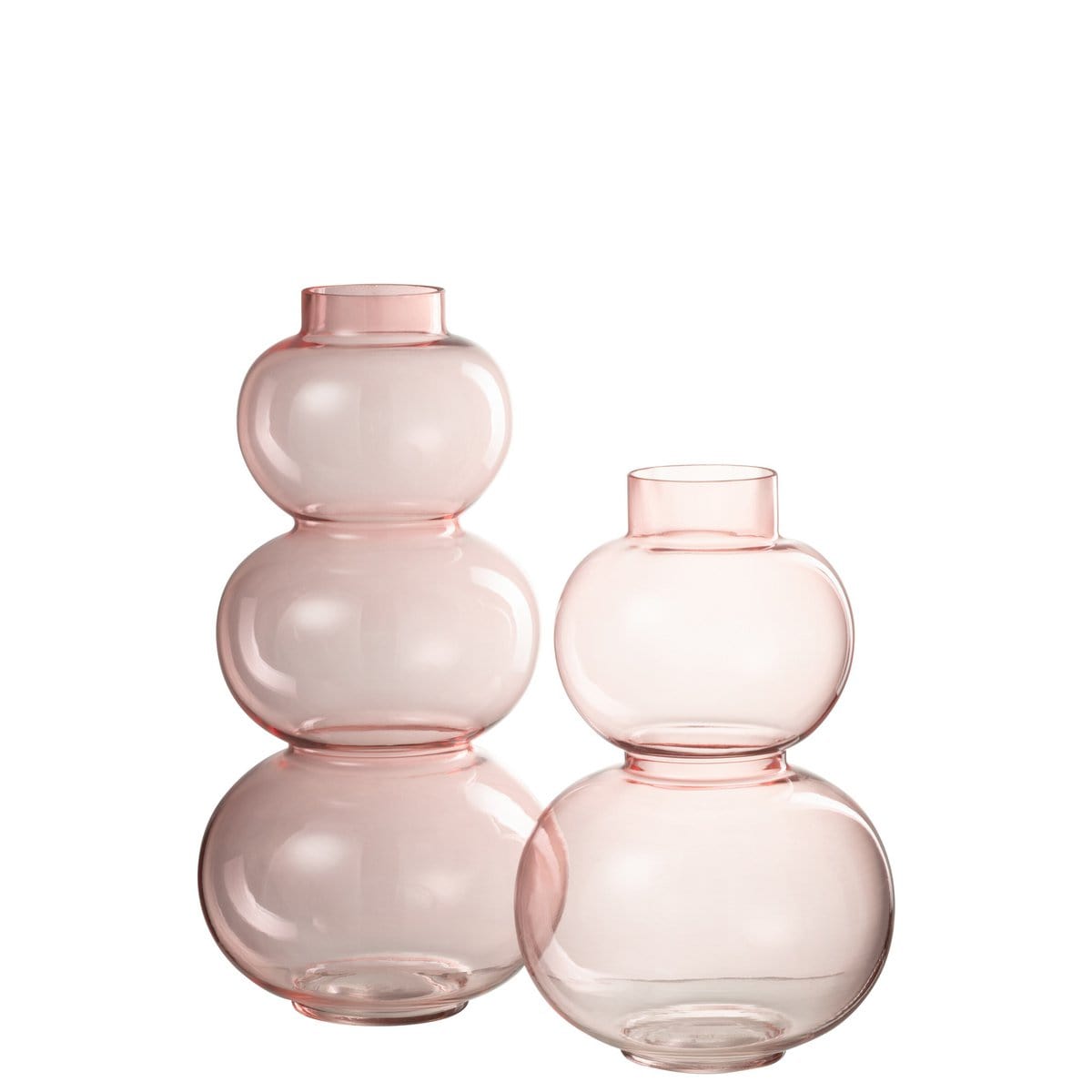 J-Line J-Line vaas Bol - glas - roze - large - 36.00 cm hoog