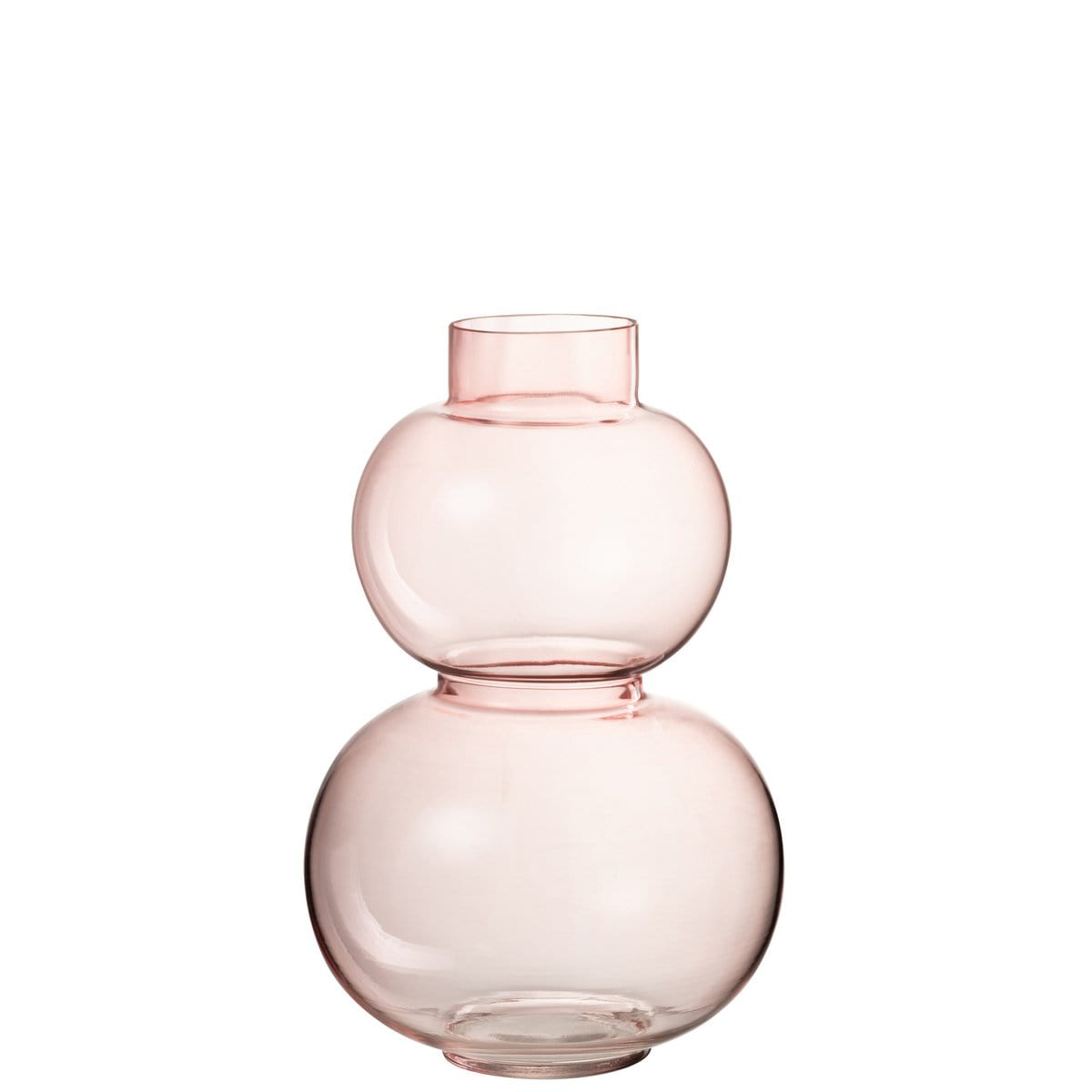 J-Line J-Line vaas Bol - glas - roze - small - 28.50 cm hoog