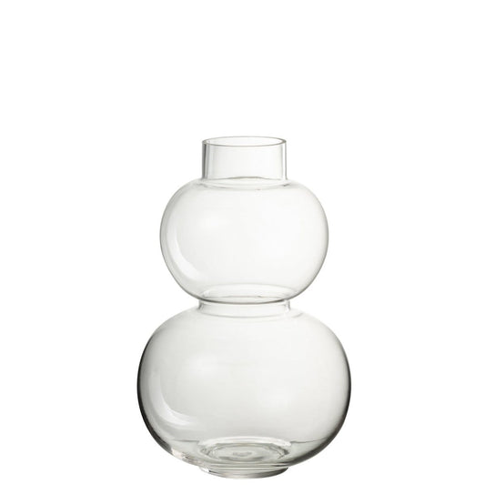 J-Line J-Line Vaas Bol Glas Transparant Small - 28.00 cm hoog