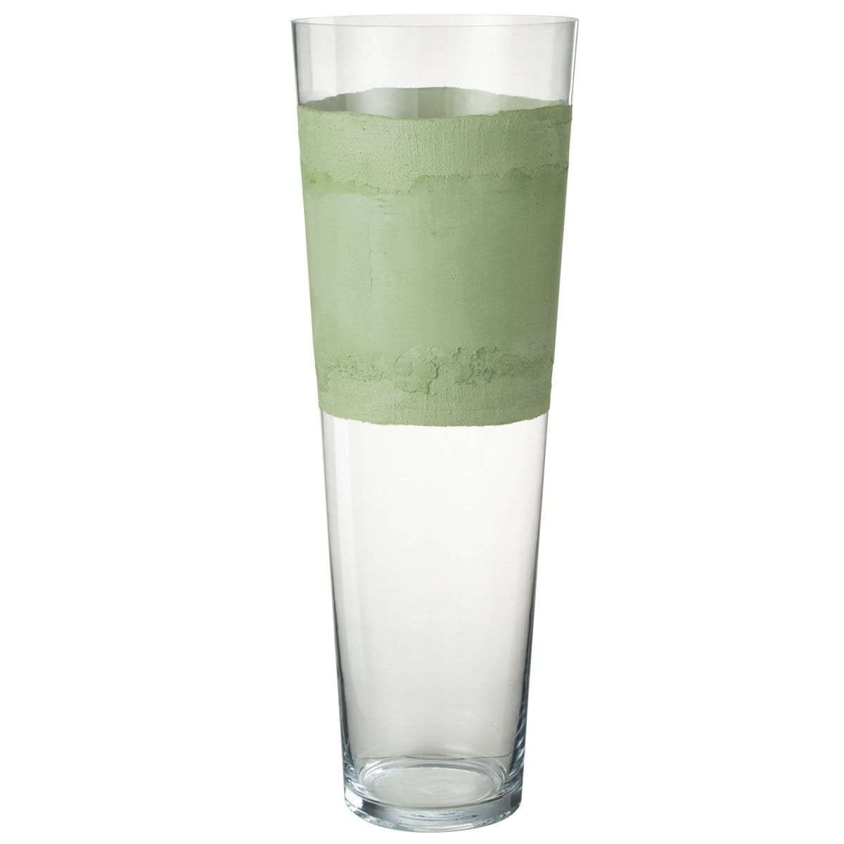 J-Line J-Line vaas Delph - glas - transparant/groen - extra large