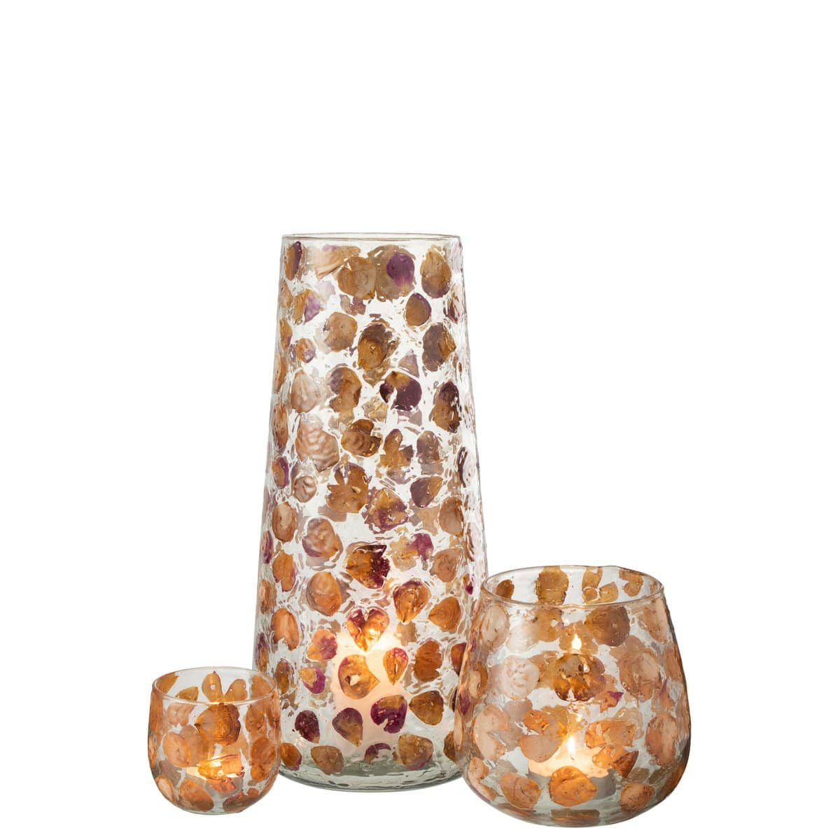 J-Line J-Line vaas Gerard - glas - amber - 36.50 cm hoog