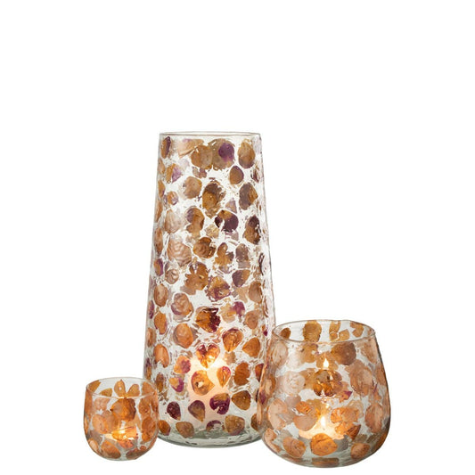 J-Line J-Line vaas Gerard - glas - amber - 36.50 cm hoog