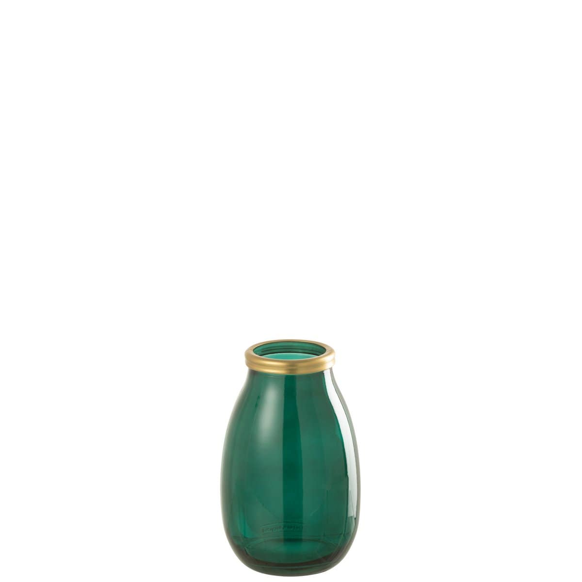 J-Line J-Line vaas Goud Boord - glas - groen - small