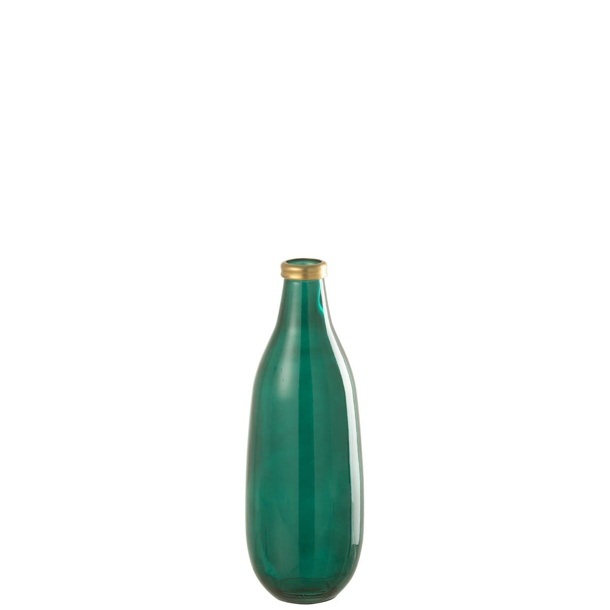 J-Line J-Line vaas Goud Boord - glas - groen - small